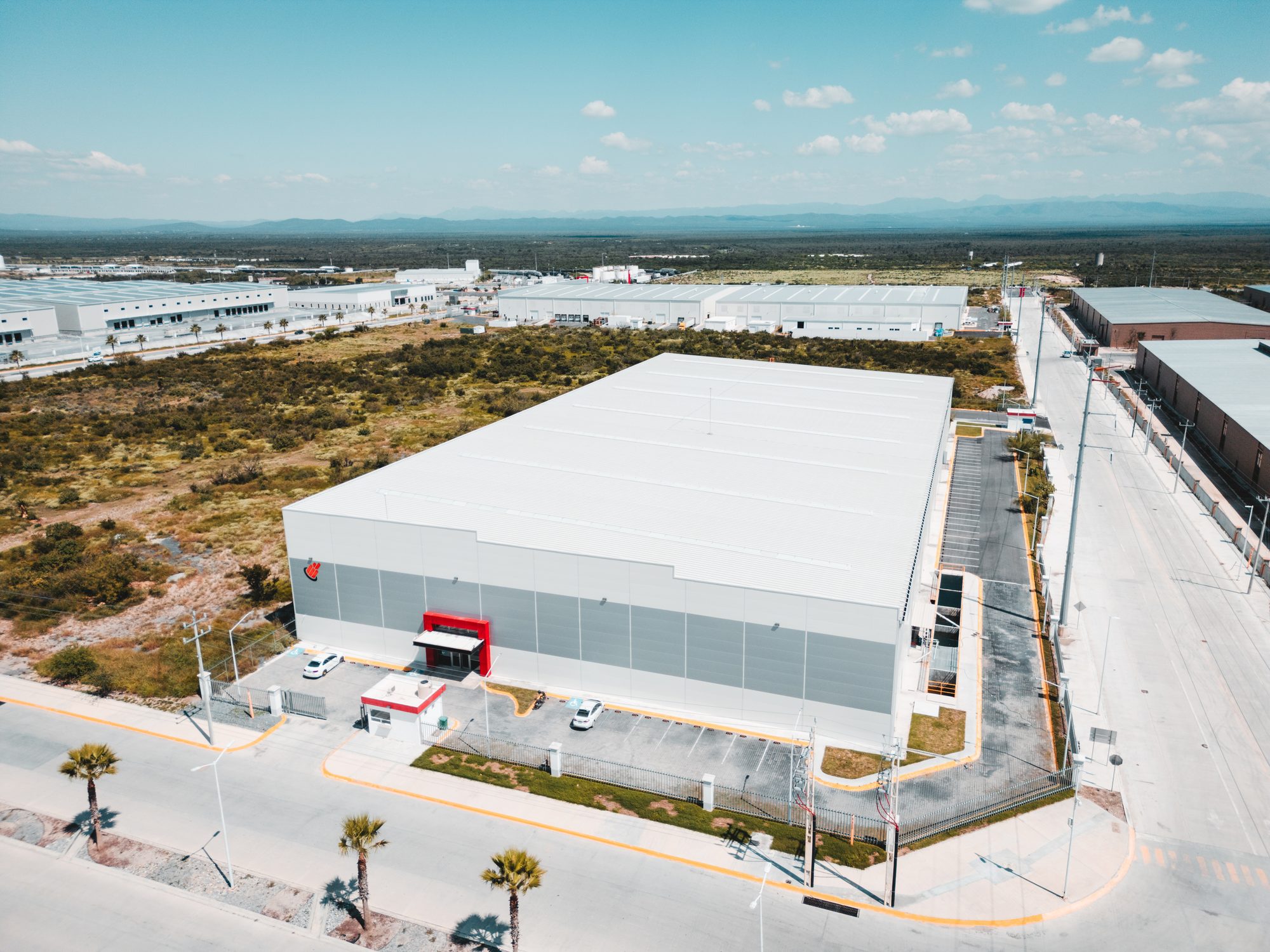 Aerial view of the BC Special Wire plant in its Monterrey industrial park